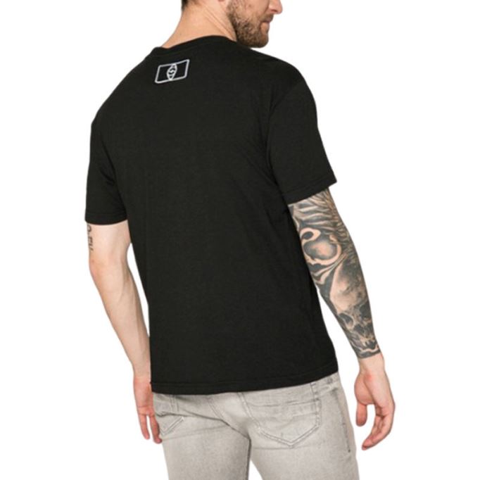 T ウォレス Sg メンズ Tシャツ 半袖 クルーネック カジュアル 夏 黒 Tシャツ ディーゼル