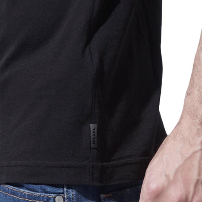 T ウォレス Sg メンズ Tシャツ 半袖 クルーネック カジュアル 夏 黒 Tシャツ ディーゼル