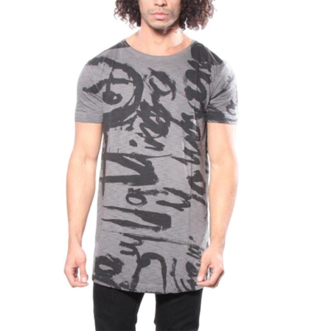 T Long Ma グラフィック メンズ Tシャツ 半袖 クルーネック サマー コットン Tシャツ ディーゼル