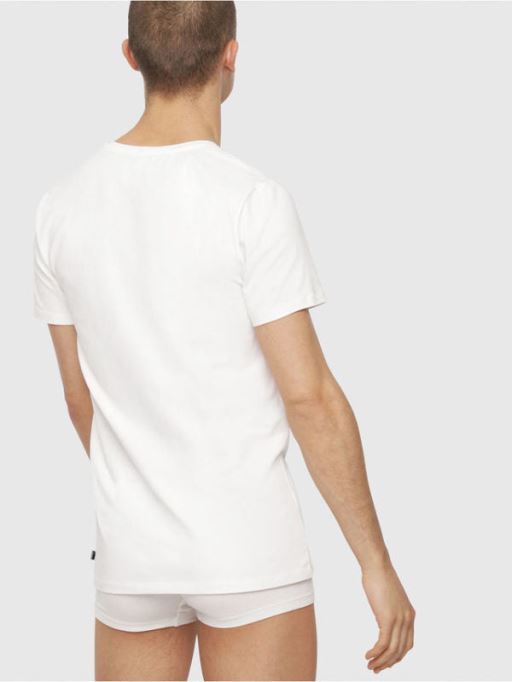 ディーゼル Umtee マイケル メンズ T シャツ 1x パック半袖 V ネック カジュアル コットン T シャツ ブラック/ホワイト