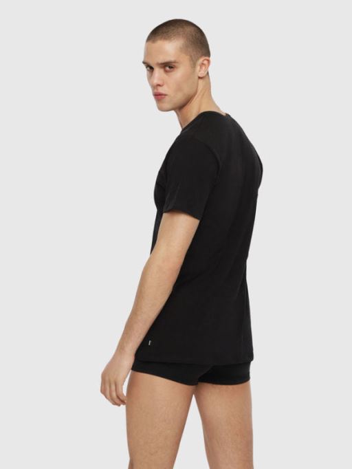 ディーゼル Umtee マイケル メンズ T シャツ 1x パック半袖 V ネック カジュアル コットン T シャツ ブラック/ホワイト