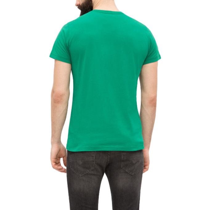 T ディエゴ Qa メンズ Tシャツ クルーネック半袖カジュアル コットン Tシャツ グリーン ディーゼル