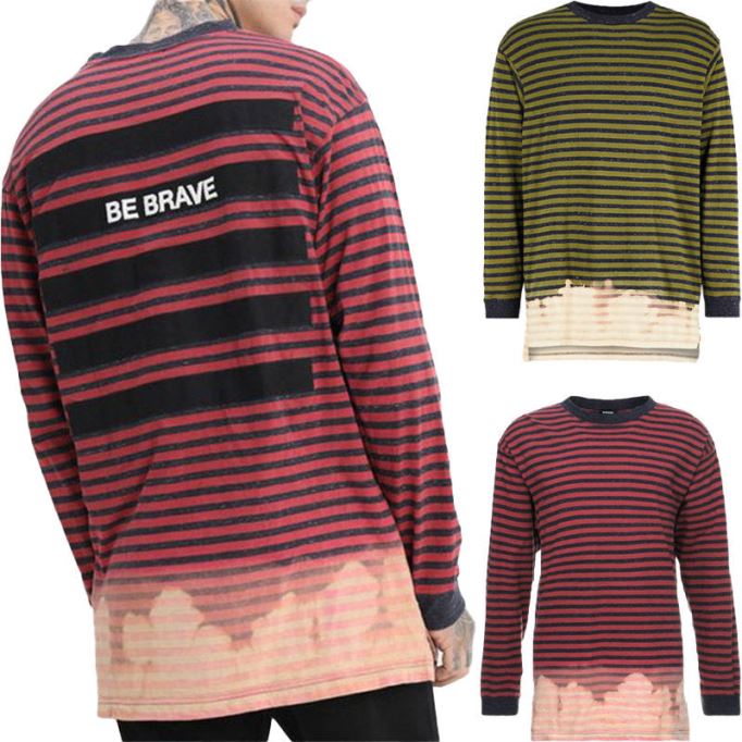 ディーゼル T ヘイロー メンズ Tシャツ クルーネック カジュアル コットン ロングスリーブ サマーtシャツ