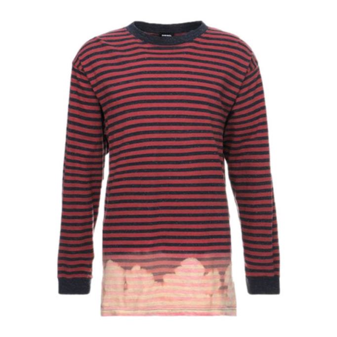 ディーゼル T ヘイロー メンズ Tシャツ クルーネック カジュアル コットン ロングスリーブ サマーtシャツ