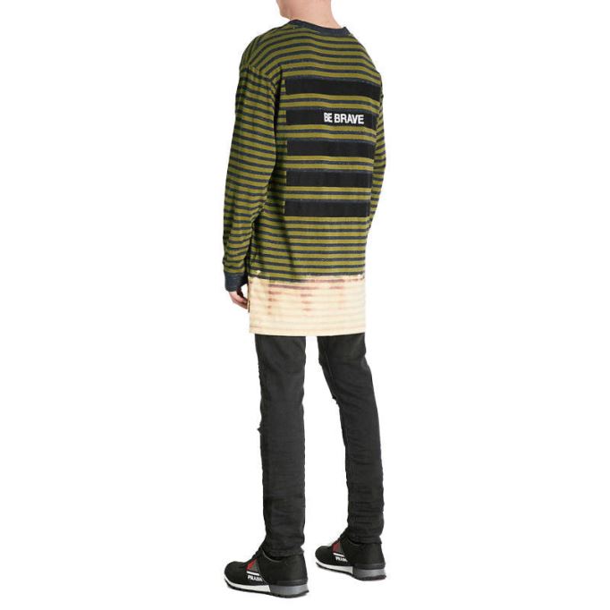 ディーゼル T ヘイロー メンズ Tシャツ クルーネック カジュアル コットン ロングスリーブ サマーtシャツ