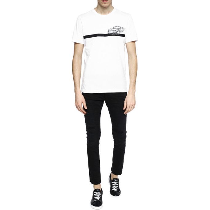 ディーゼル ブラック ゴールド Ty ストライプスカー メンズ Tシャツ 半袖 クルーネック カジュアル Tシャツ