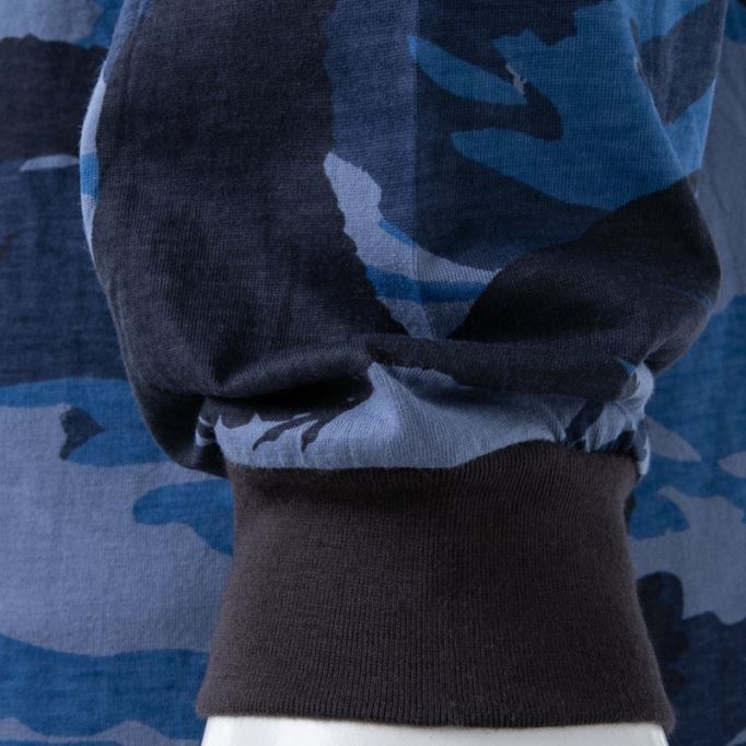 T Santa Ls メンズ Tシャツ 長袖 クルーネック コットン Tシャツ カジュアル ブルー トップス ディーゼル