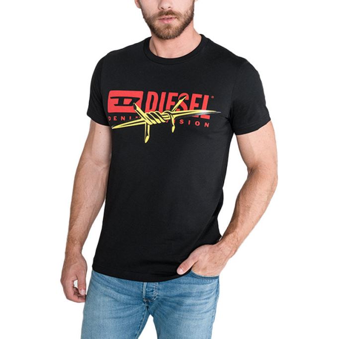 T ディエゴ Bx2 メンズ Tシャツ クルーネック 半袖 カジュアル 黒 コットン Tシャツ ディーゼル