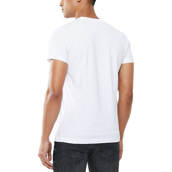 ディーゼル T ディエゴ B6 メンズ Tシャツ クルーネック半袖カジュアル コットン Tシャツ ホワイト