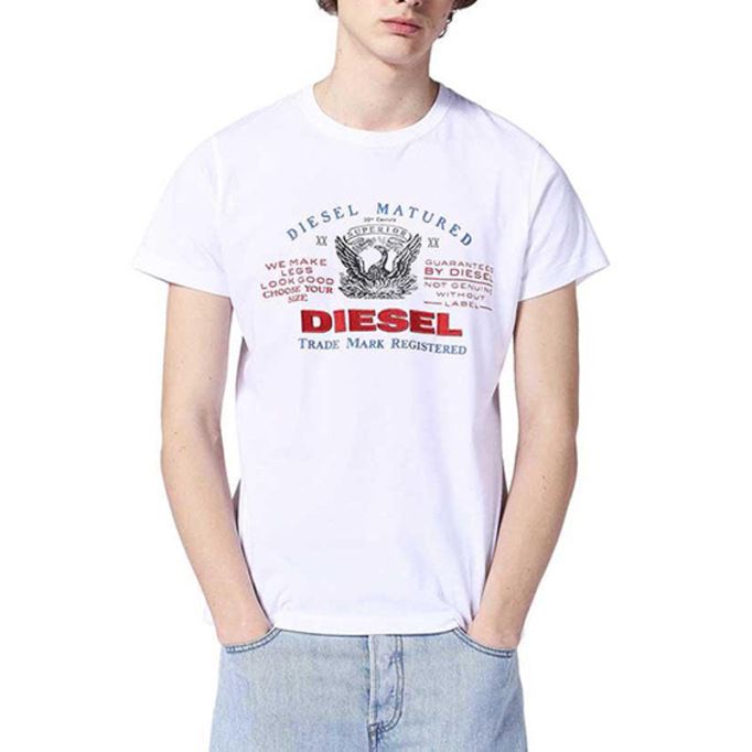 ディーゼル メンズ Tシャツ T ロジス ヘムド クルーネック 半袖 カジュアル サマー ティー