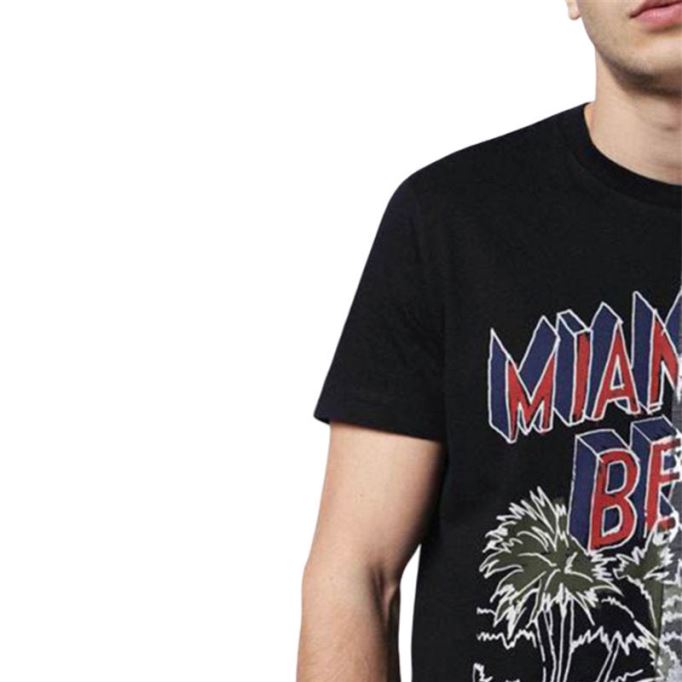 ディーゼル T ジョーン メンズ Tシャツ クルーネック グラフィック プリント カジュアル コットン サマーティー