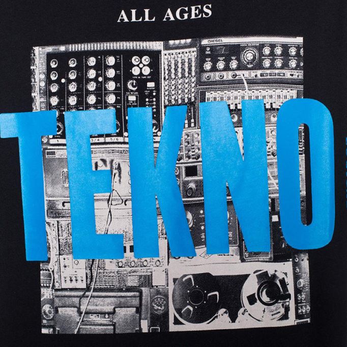 ブラック/オレンジ/ホワイト ディーゼル T ジャスト ワ メンズ Tシャツ 半袖 クルーネック カジュアル コットン ティー トップ プリント