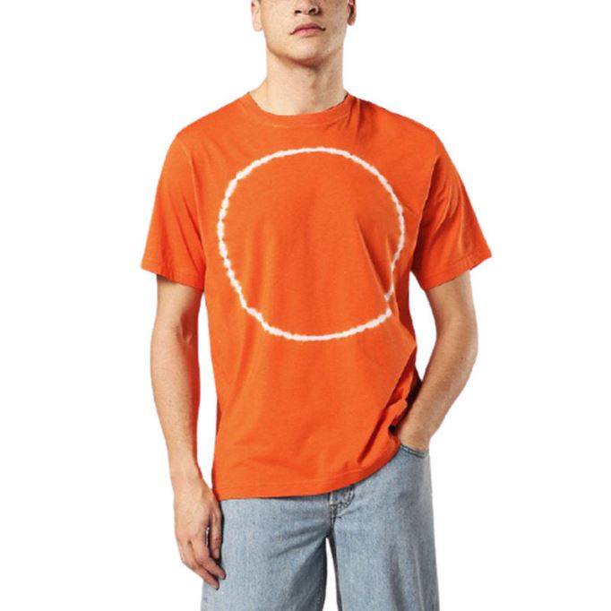 T Cereck メンズ Tシャツ クルーネック レギュラー フィット ソフト コットン サマーカジュアル ティー ディーゼル ブラック/レッド/ブルー