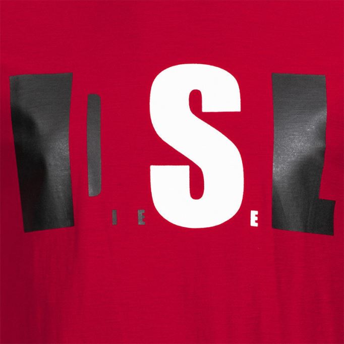 ディーゼル T ジョー Qb メンズ Tシャツ スリムフィット クルーネック プリント カジュアル サマー コットン Tシャツ ブラック/ホワイト/ネイビー