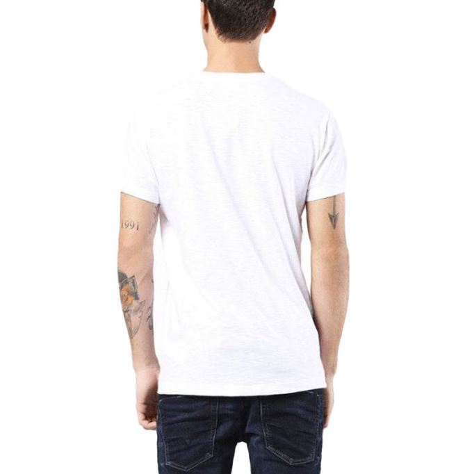 ディーゼル T ディエゴ Hm メンズ T シャツ 半袖クルーネック カジュアル サマー コットン T シャツ ブラック/ホワイト/ブルー