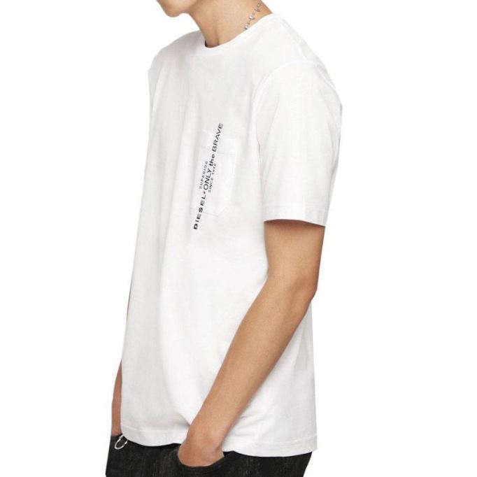 T ジャスト ポケット メンズ Tシャツ 半袖 クルーネック カジュアル ルーズフィット ディーゼル