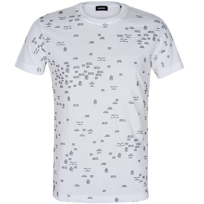 ブラック/ティールグリーン ディーゼル T ディエゴ Gw メンズ Tシャツ 半袖 クルーネック カジュアル サマー コットン ティー