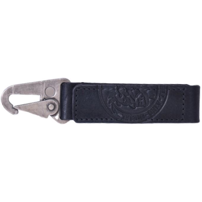 A Curb メンズキーリング 本革 メタルホルダー 黒キーホルダー ディーゼル