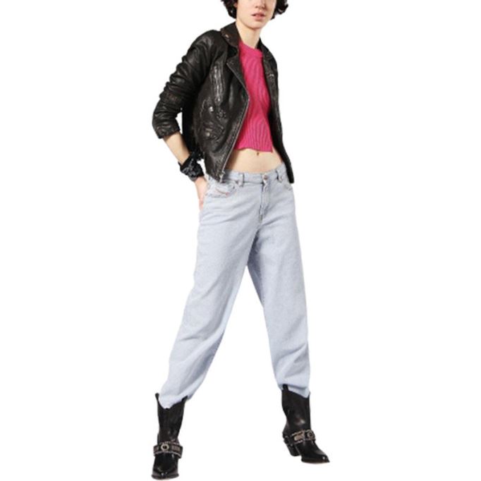 ディーゼル エルテリー レディース バイカージャケット 本革 長袖 カフェレーサーコート