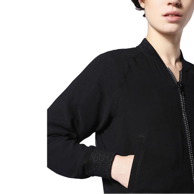 デ ブルース L デニム ボンバー ジャケット キルティング バーシティ 冬用 ブラック コート ディーゼル ジャケット