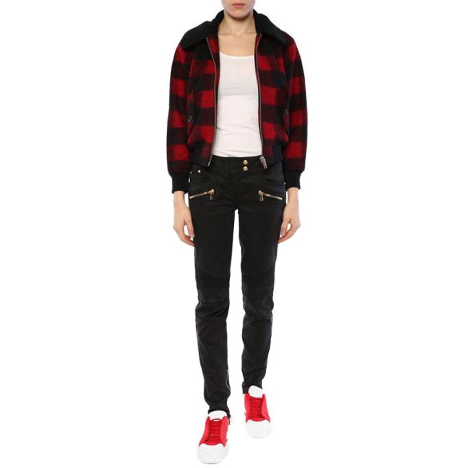 ディーゼル W ロージー レディース ジャケット キルティング バッファロー クロップド チェック 冬 アウター ウール