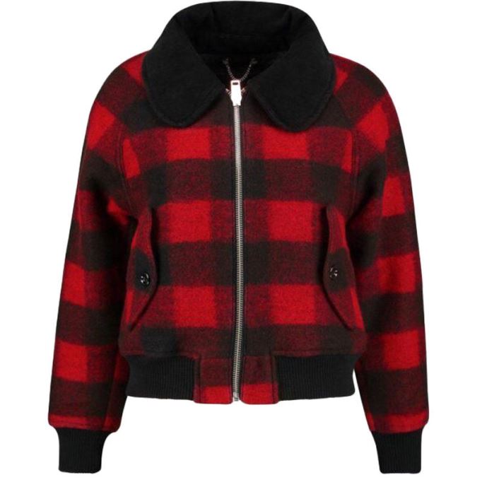 ディーゼル W ロージー レディース ジャケット キルティング バッファロー クロップド チェック 冬 アウター ウール
