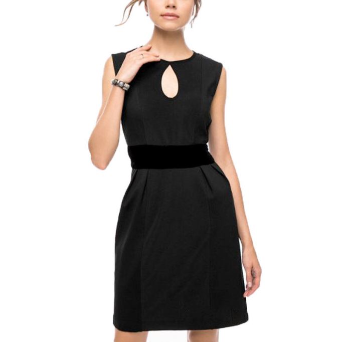 D Kelsey ドレス ラウンドネック ノースリーブ ショート トップ パーティー ベルベット ブラック ディーゼル