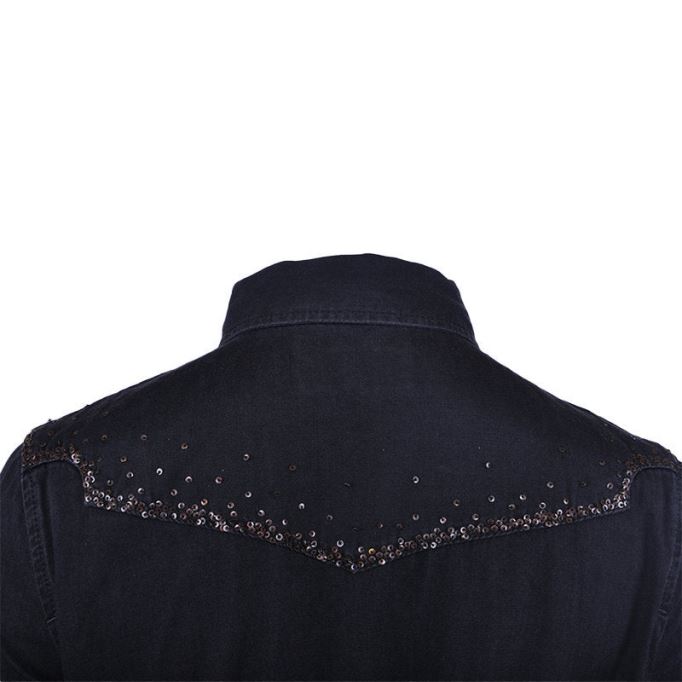 De Pilka W Abito Osacd 900 レディース デニム ドレス ブラック マキシ フルスリーブ トップス ディーゼル