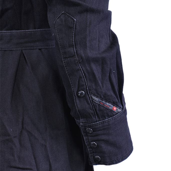 De Pilka W Abito Osacd 900 レディース デニム ドレス ブラック マキシ フルスリーブ トップス ディーゼル