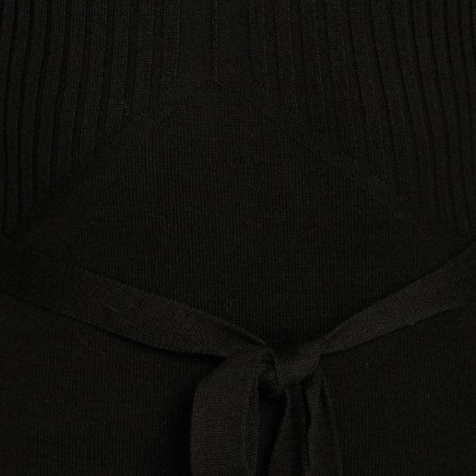 M String 0lasu オープン レディース ドレス バック コットン ブラック カジュアル 冬 ロングトップ ディーゼル