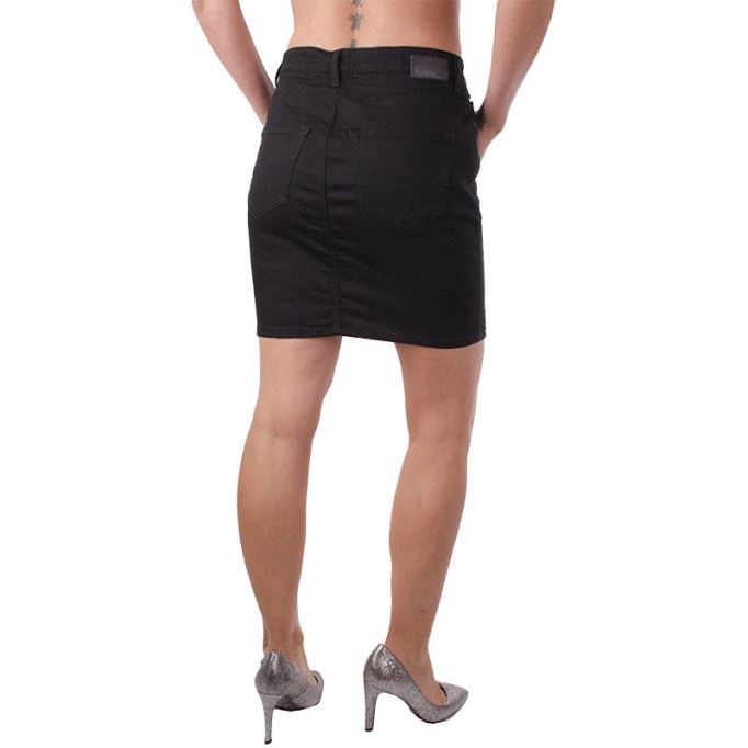 R Modung Rhlpa レディース デニム ジーンズ スカート ブラック ボディコン チューブ ペンシル ショーツ ディーゼル