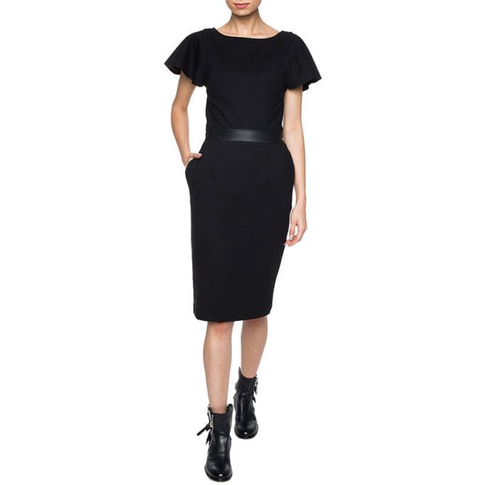 ディーゼル D ソナル ダイヤモンド カットアウト ディテール ドレス ダイヤモンド ラウンドネック 半袖ドレス