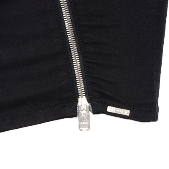 レディーススカート ハイウエストプレーン ボディコン チューブ ペンシル ショートジップ ミニスカート ディーゼル