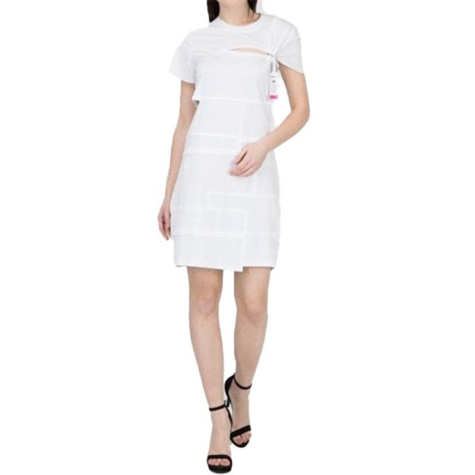 ディー ミリア ドレス ラウンドネック パッチワーク ドレス レギュラー フィット カジュアル トップス ディーゼル