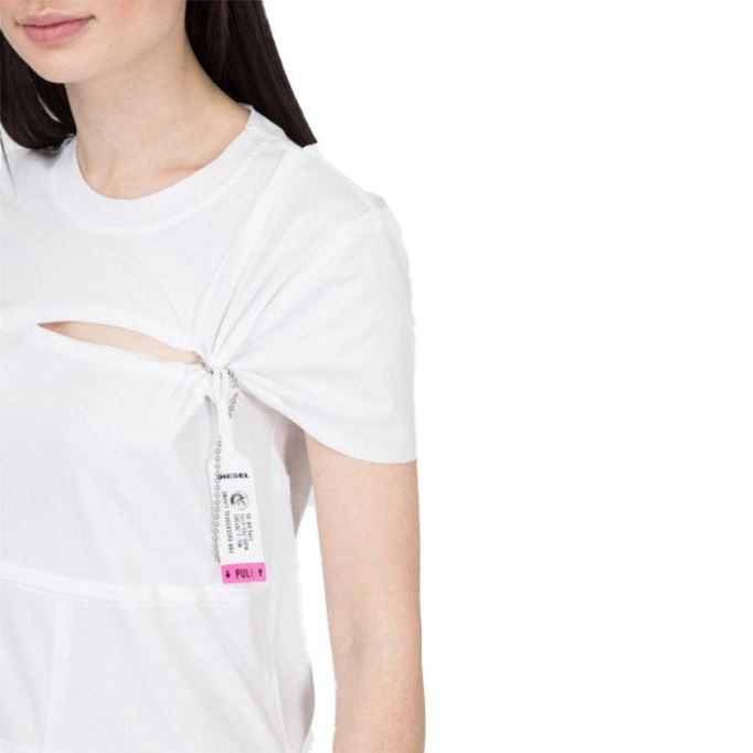 ディー ミリア ドレス ラウンドネック パッチワーク ドレス レギュラー フィット カジュアル トップス ディーゼル