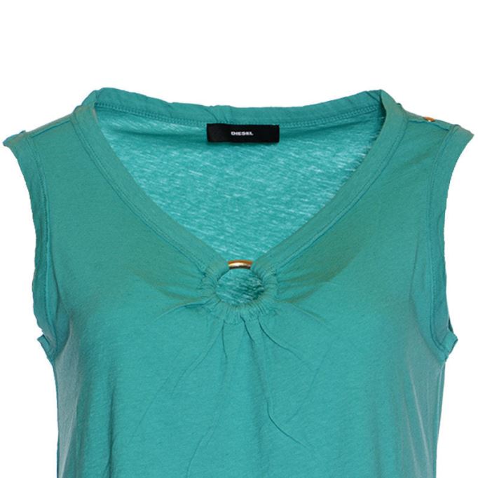 ディーゼル ディーズベル ドレス プレーン ノースリーブ グリーン サマー カジュアル パーティー ウェア