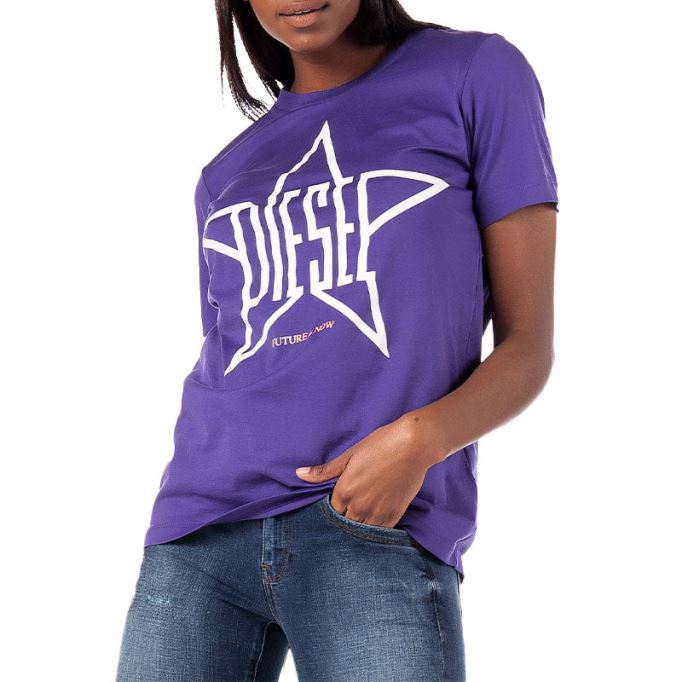 ディーゼル T Sily Za レディース Tシャツ クルーネック 半袖 トップ カジュアル サマーティー 新品