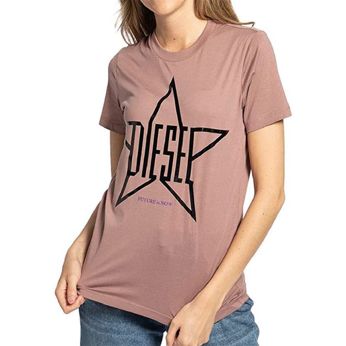 ディーゼル T Sily Za レディース Tシャツ クルーネック 半袖 トップ カジュアル サマーティー 新品