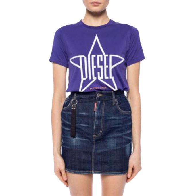 ディーゼル T Sily Za レディース Tシャツ クルーネック 半袖 トップ カジュアル サマーティー 新品