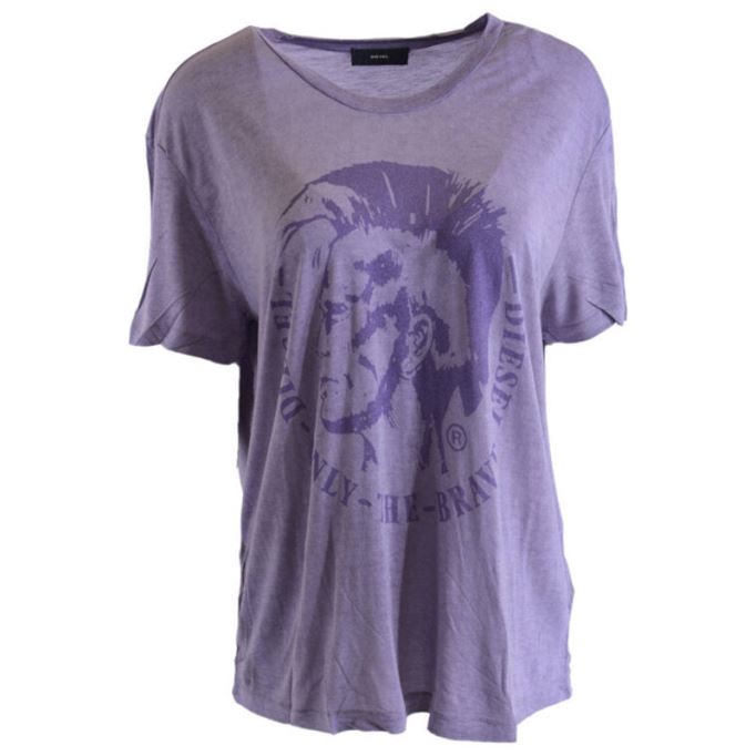 T Moriprint レディース Tシャツ クルーネック 半袖 クラシック ルーズフィット ティー ディーゼルグレー