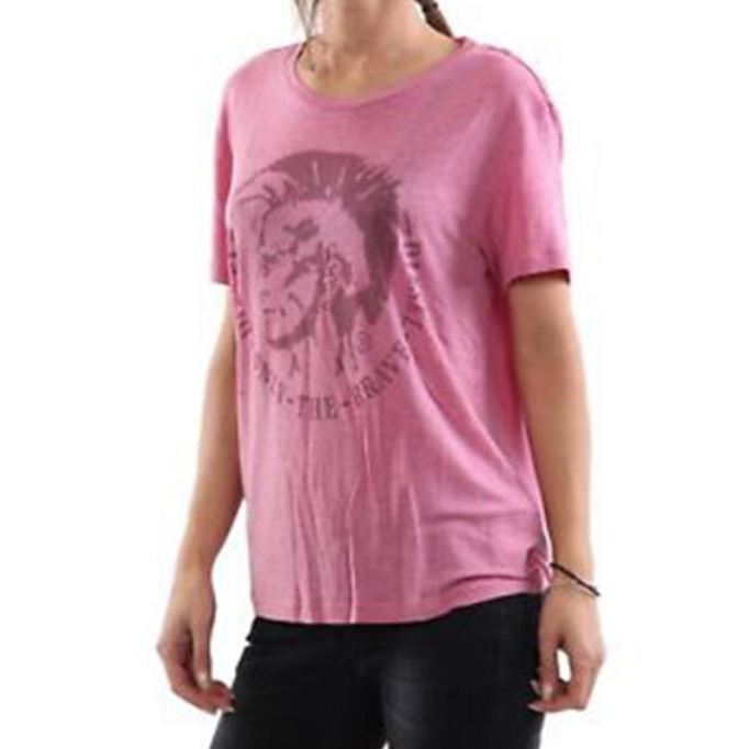 T Moriprint レディース Tシャツ クルーネック 半袖 クラシック ルーズフィット ティー ディーゼルグレー