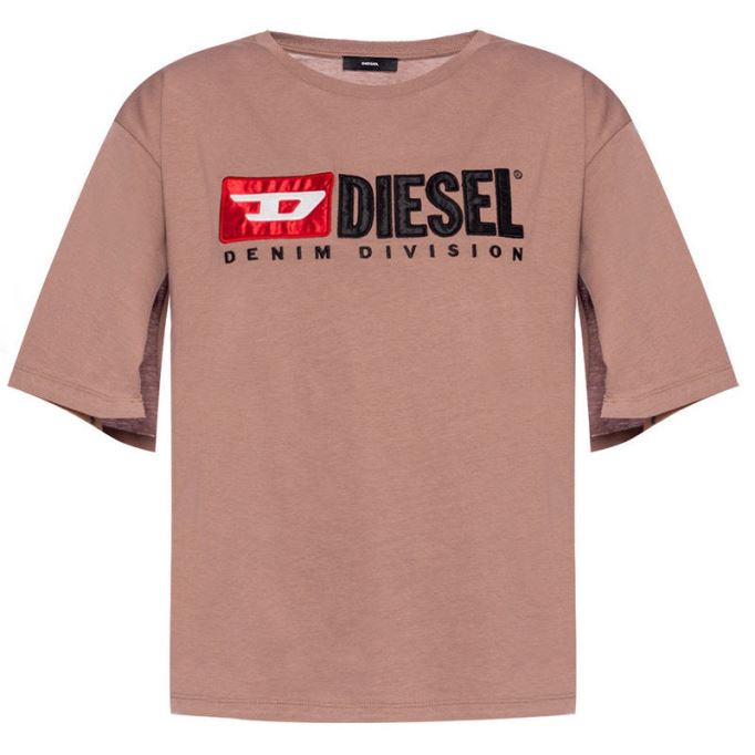 T Jacky D レディース Tシャツ クルーネック 半袖 トップス カジュアル サマーティー ディーゼルブルー/オフホワイト/ピンク