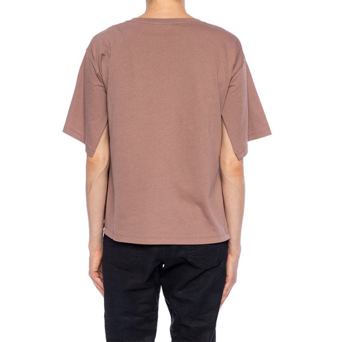 T Jacky D レディース Tシャツ クルーネック 半袖 トップス カジュアル サマーティー ディーゼルブルー/オフホワイト/ピンク