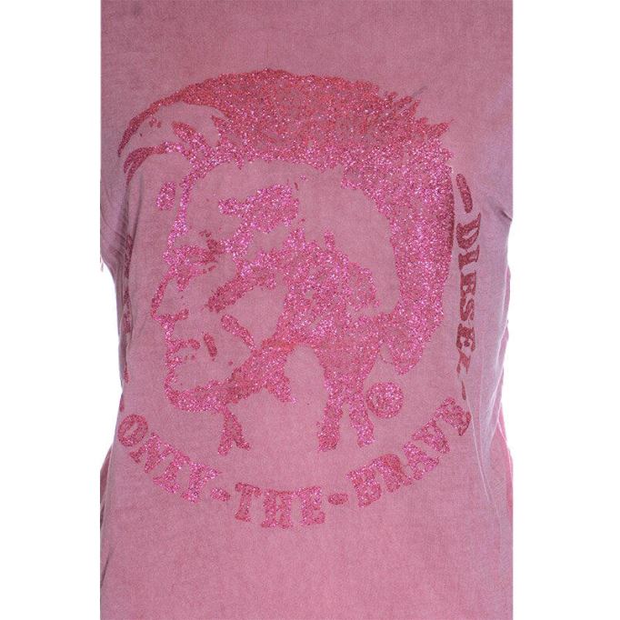 ホワイト/ブラック ディーゼル T モリ レディース Tシャツ クルーネック 半袖 カジュアル サマー コットン トップ 新品