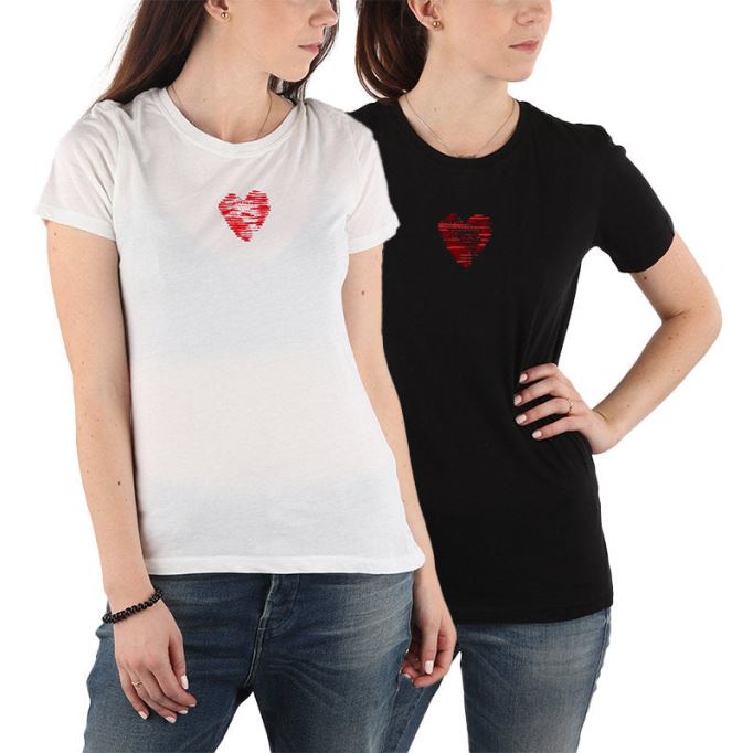 T Sily C レディース Tシャツ クルーネック 半袖トップ カジュアル サマーティー 新品 ディーゼルホワイト