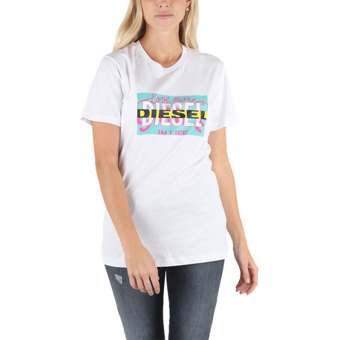 ディーゼルシャツ T リーガ レディース T クルーネック 半袖 トップ カジュアル サマー ティー 新品