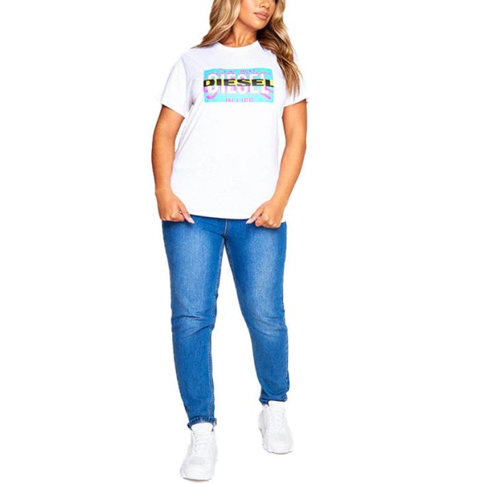 ディーゼルシャツ T リーガ レディース T クルーネック 半袖 トップ カジュアル サマー ティー 新品