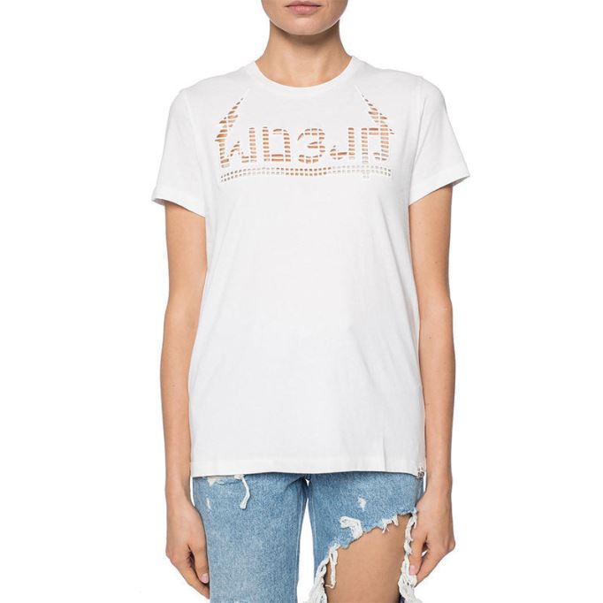 T Sily W レディース Tシャツ クルーネック 半袖 カジュアル 夏 トップス ディーゼル