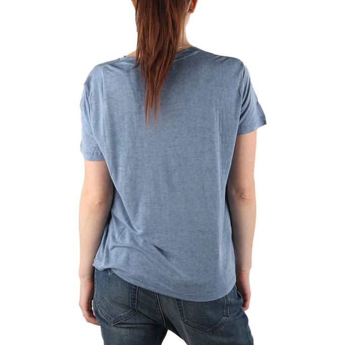 ディーゼル T モリプラーク レディース Tシャツ クルーネック 半袖 カジュアル サマー ブルー ティー