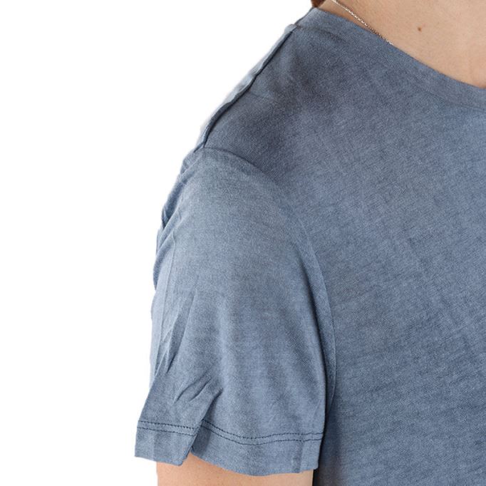 ディーゼル T モリプラーク レディース Tシャツ クルーネック 半袖 カジュアル サマー ブルー ティー